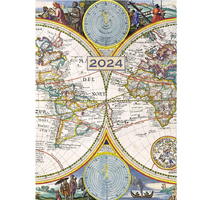 Antique Maps - 2024 Diary Planner A5 Padded Cover by The Gifted Stationery