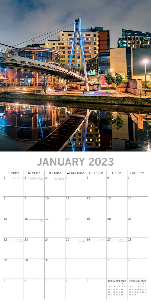 Leeds - 2023 Square Wall Calendar 16 month by Gifted Stationery