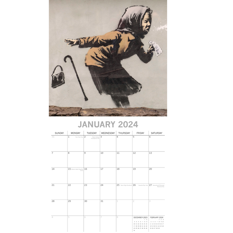 Banksy 2024 Square Wall Calendar 16 Month By Gifted Stationery 17   GSC23597 