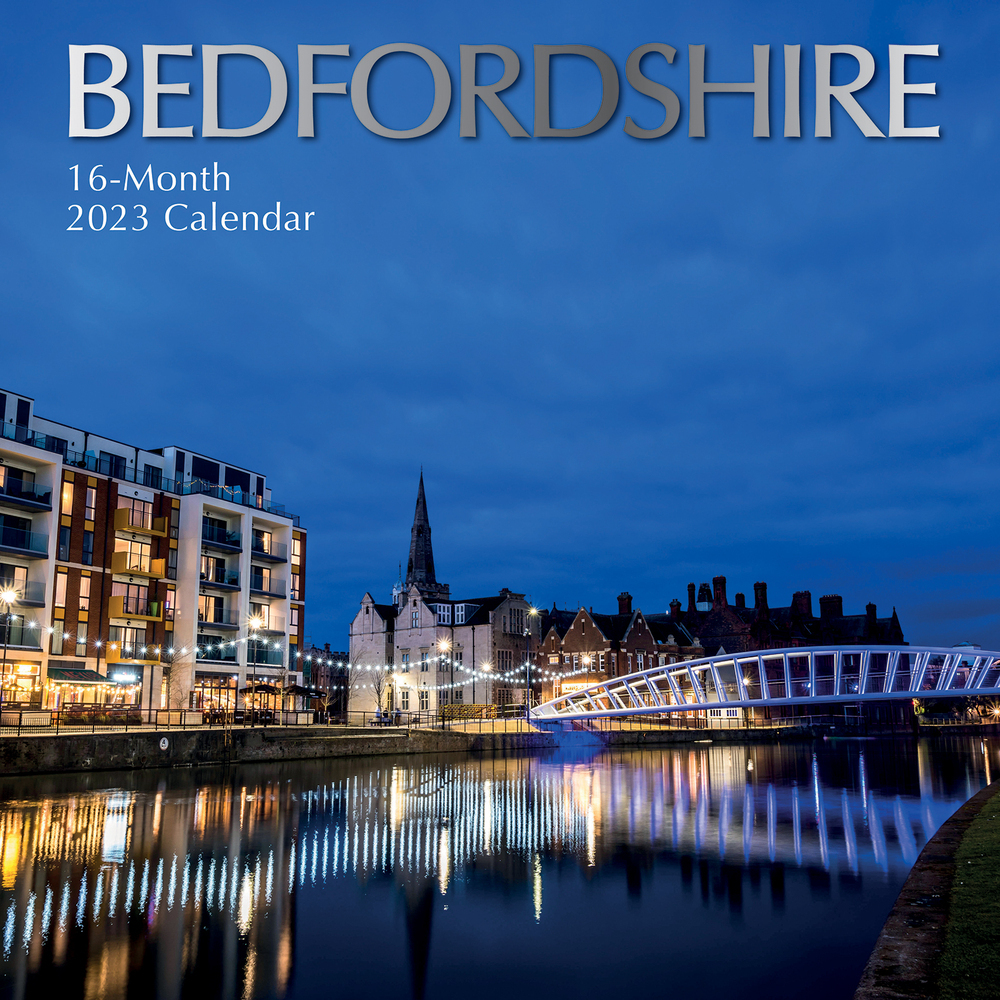 Bedfordshire - 2023 Square Wall Calendar 16 month by Gifted Stationery