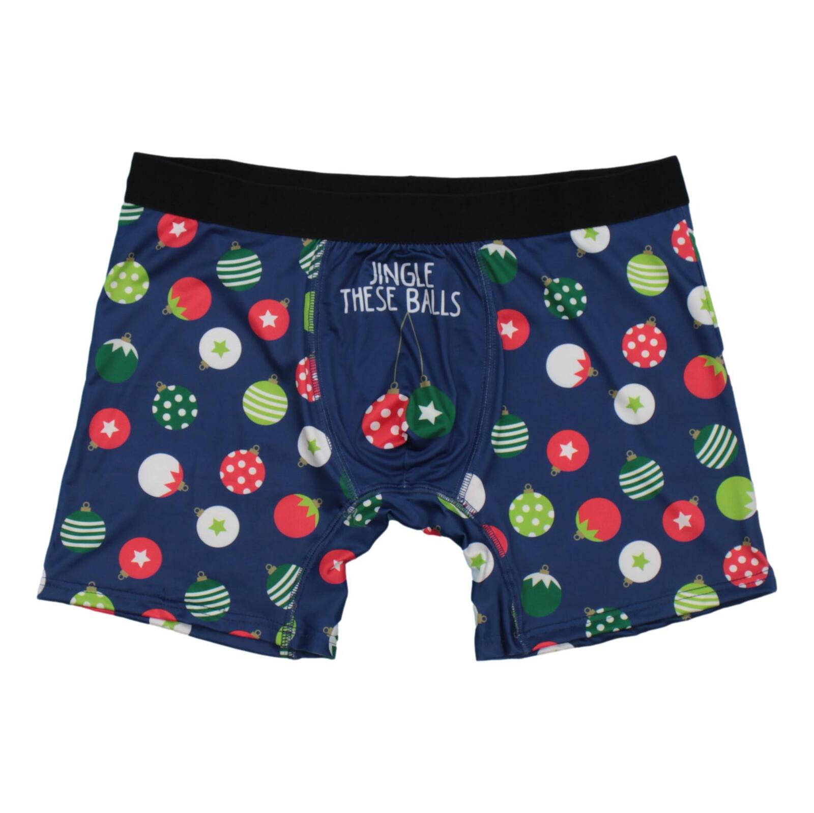 Men's Christmas Underwear Novelty Funny Cheeky Boxer Shorts Briefs ...