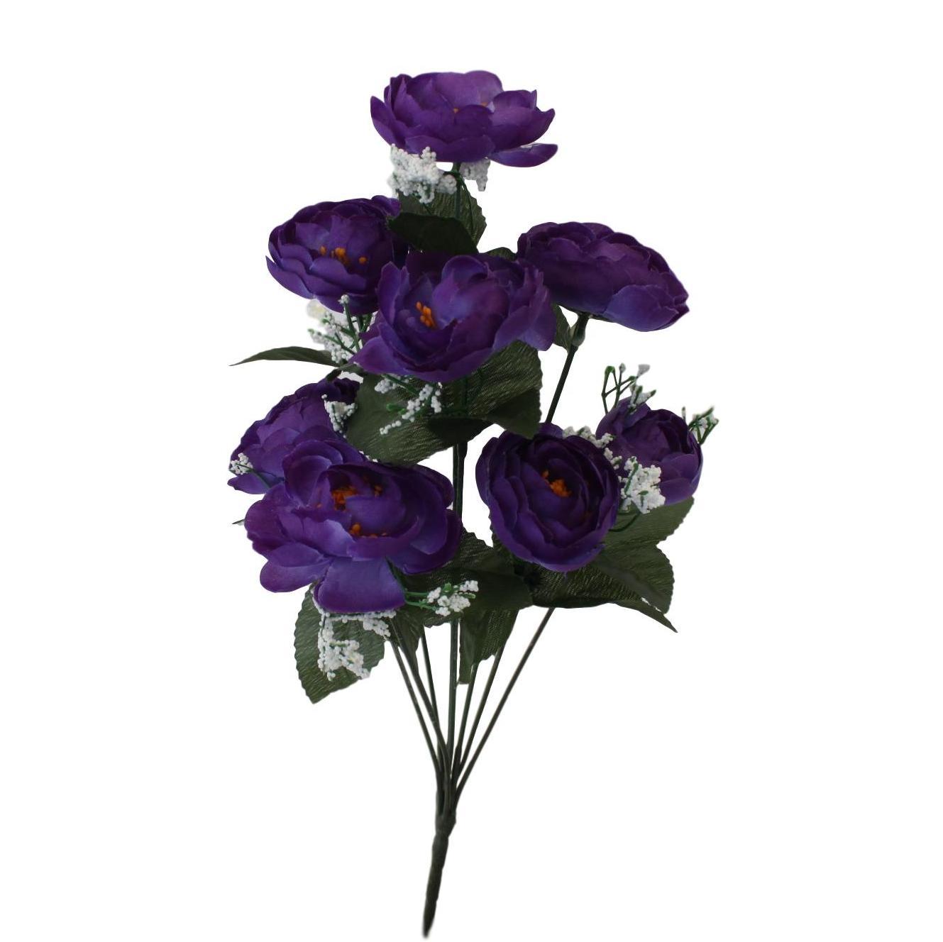 Bunch Artificial Fake Flowers Bouquet Greenery Foliage Leaf Roses ...