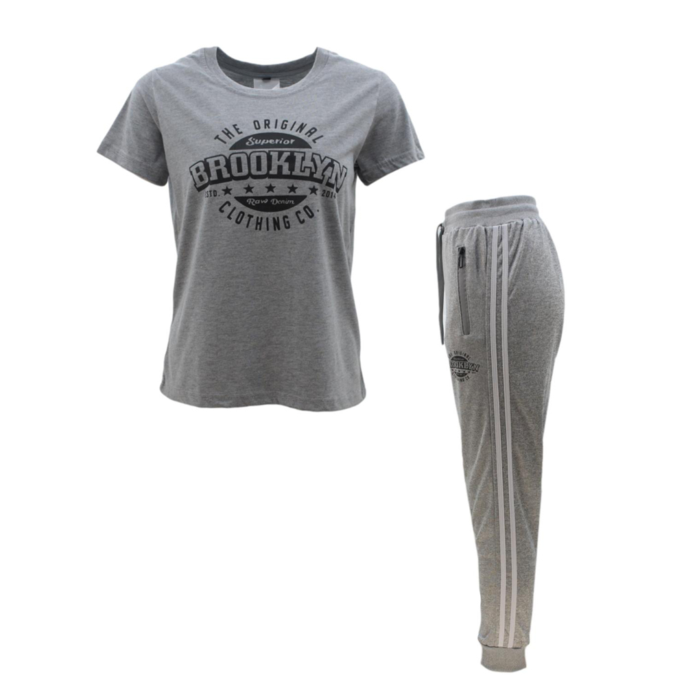 Women's 2pc Summer T-Shirt Track Pants Set Outfit Casual