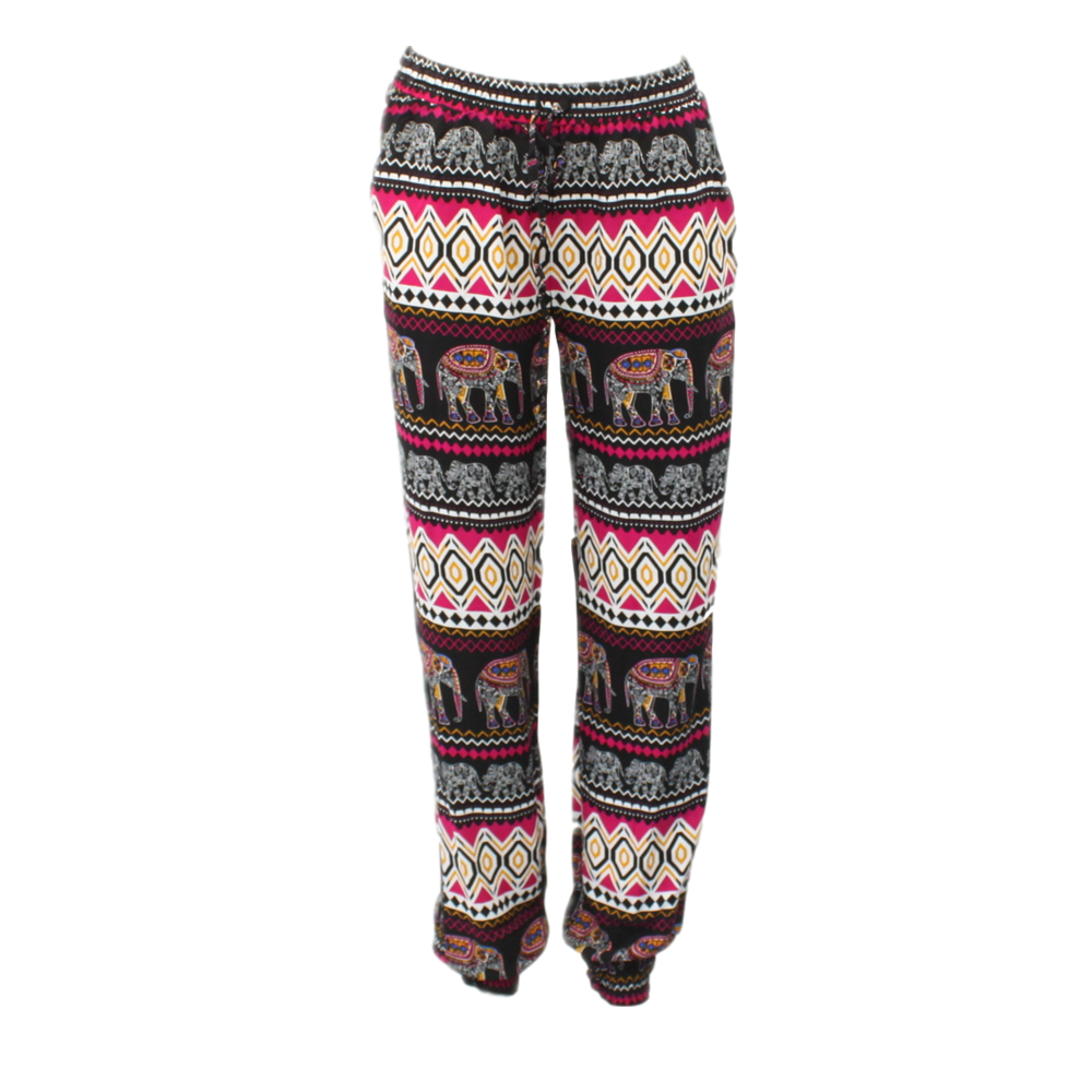 elephant print trousers