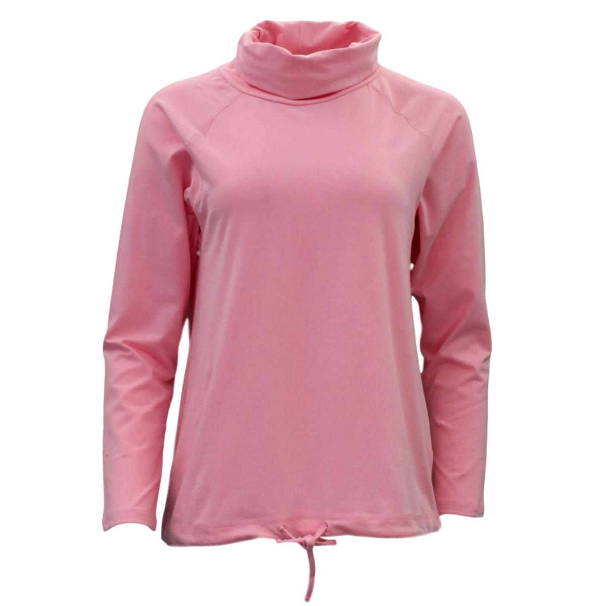 Women's Cotton Long Sleeve Turtle Neck Skivvy Top High Neck w ...