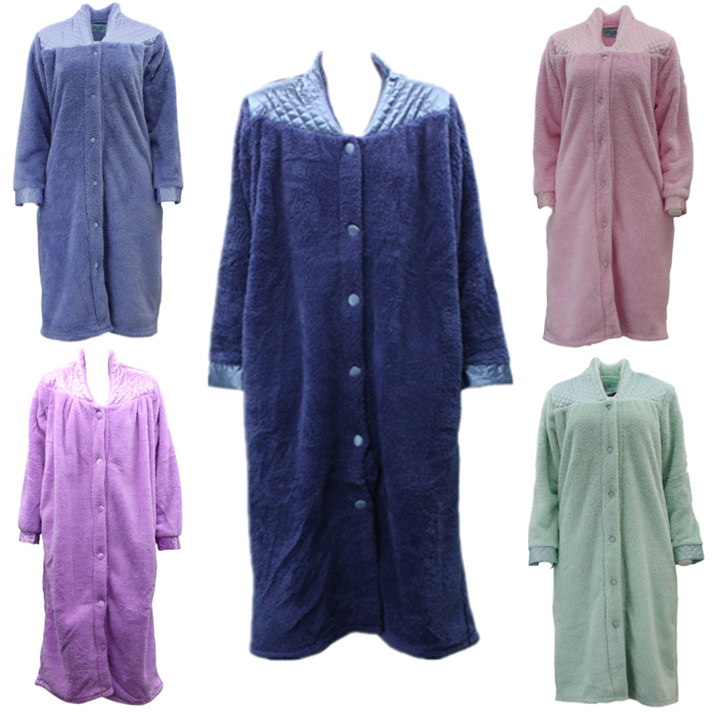 ladies button up dressing gowns