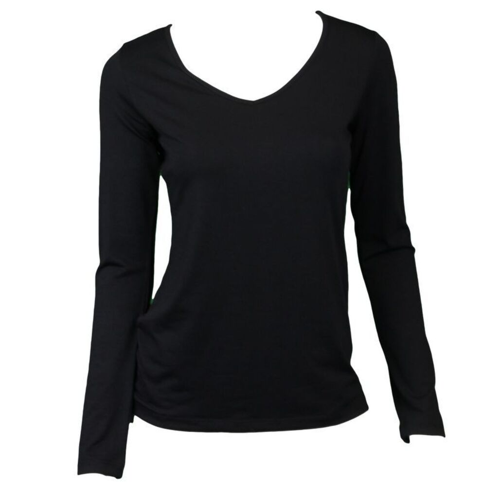 New Women S Long Sleeve V Neck Soft Stretch T Shirt Tee Top Basic