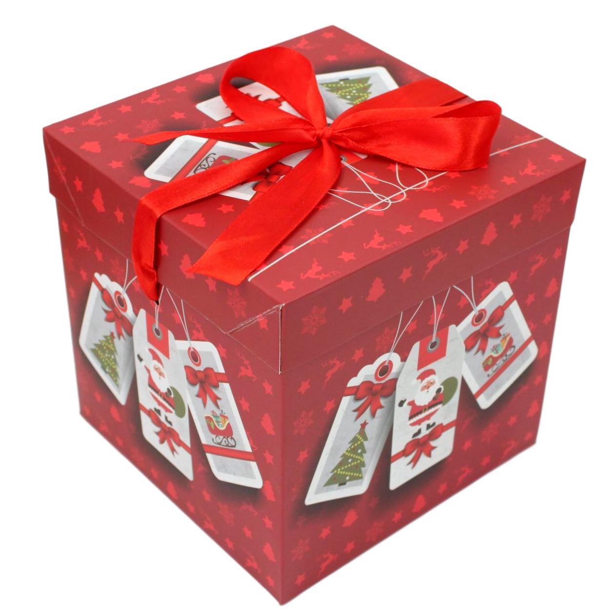 1pc/3pc Christmas Gift Box Large Present Wrapping Box Ribbon Festive