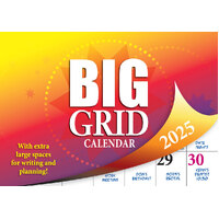 Big Grid - 2025 Rectangle Wall Calendar 13 Months by Bartel