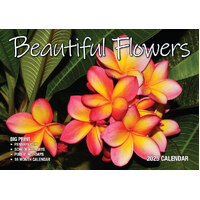 Beautiful Flowers - 2025 Rectangle Wall Calendar 13 Months by Bartel