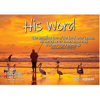 His Word - 2025 Rectangle Wall Calendar 13 Months by Bartel