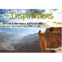 Inspirational Quotes - 2025 Rectangle Wall Calendar 13 Months by Bartel