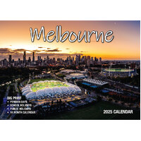 Melbourne - 2025 Rectangle Wall Calendar 13 Months by Bartel