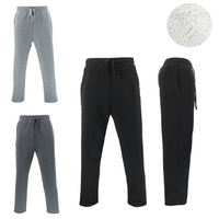 FIL Mens Sherpa Fleece Lined Track Pants Straight Leg Warm Sweatpants Trousers