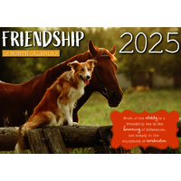 Friendship - 2025 Rectangle Wall Calendar 16 Months by Biscay