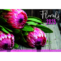 Florals - 2025 Rectangle Wall Calendar 16 Months by Biscay