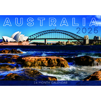 Australia - 2025 Rectangle Wall Calendar 16 Months by Design Group