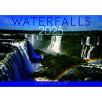 Waterfalls - 2025 Rectangle Wall Calendar 16 Months by Design Group