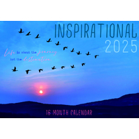 Inspirational - 2025 Rectangle Wall Calendar 16 Months by Design Group