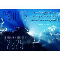 Psalms - 2025 Rectangle Wall Calendar 16 Months by Design Group