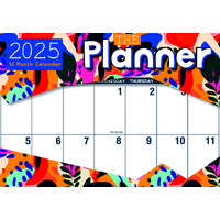 Planner - 2025 Rectangle Wall Calendar 16 Months by Design Group