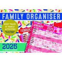 Family Organiser - 2025 Rectangle Wall Calendar 16 Months by Design Group