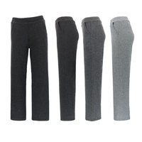 FIL Women's Ribbed Fleece Lined Casual Straight Leg Track Pants Sweatpants
