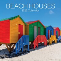 Beach Houses - 2025 Wall Calendar 16 month by Gifted Stationery