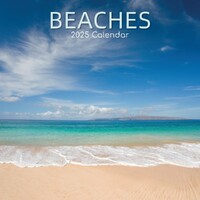 Beaches - 2025 Square Wall Calendar 16 month by Gifted Stationery