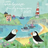 Sea Breeze Family Organiser - 2025 Wall Calendar 16 month by Gifted Stationery