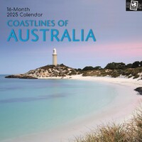 Coastlines of Australia -2025 Square Wall Calendar 16 month by Gifted Stationery