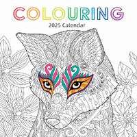 Colouring - 2025 Square Wall Calendar 16 month by Gifted Stationery