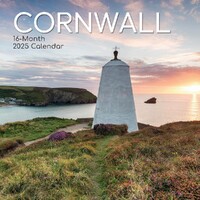 Cornwall - 2025 Square Wall Calendar 16 month by Gifted Stationery