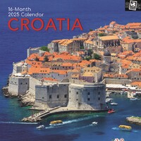 Croatia - 2025 Square Wall Calendar 16 month by Gifted Stationery