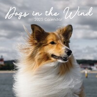 Dogs in the Wind - 2025 Square Wall Calendar 16 month by Gifted Stationery