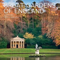 Great Gardens of England-2025 Square Wall Calendar 16 month by Gifted Stationery