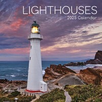 Lighthouses - 2025 Square Wall Calendar 16 month by Gifted Stationery