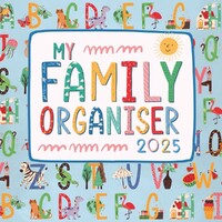 My Family Organiser - 2025 Square Wall Calendar 16 month by Gifted Stationery