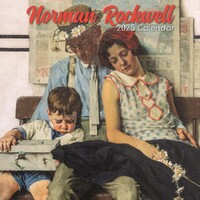 Norman Rockwell - 2025 Square Wall Calendar 16 month by Gifted Stationery