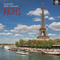 Paris - 2025 Square Wall Calendar 16 month by Gifted Stationery