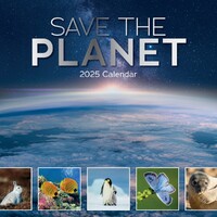 Save the Planet - 2025 Square Wall Calendar 16 month by Gifted Stationery