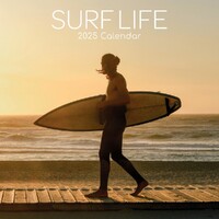 Surf Life - 2025 Square Wall Calendar 16 month by Gifted Stationery