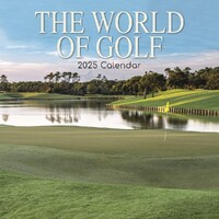 The World of Golf - 2025 Square Wall Calendar 16 month by Gifted Stationery