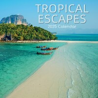 Tropical Escapes - 2025 Square Wall Calendar 16 month by Gifted Stationery