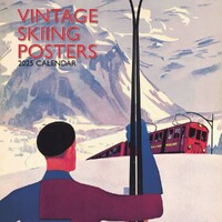 Vintage Skiing Posters - 2025 Square Wall Calendar 16 month by Gifted Stationery