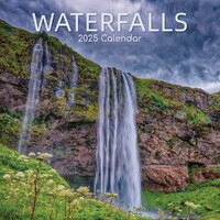 Waterfalls - 2025 Square Wall Calendar 16 month by Gifted Stationery