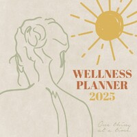 Wellness Planner - 2025 Square Wall Calendar 16 month by Gifted Stationery