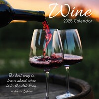 Wine - 2025 Square Wall Calendar 16 month by Gifted Stationery