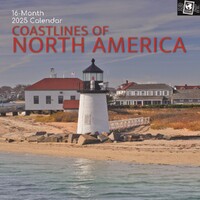 Coastlines of North America - 2025 Wall Calendar 16 month by Gifted Stationery