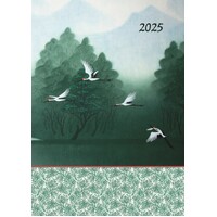 Cranes - 2025 Diary Planner A5 Padded Cover by The Gifted Stationery